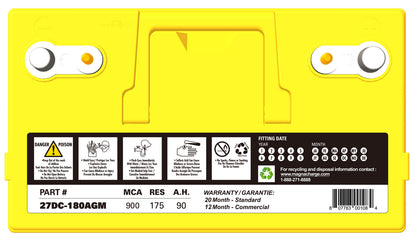 AGM DC Series-12 Volt Deep Cycle