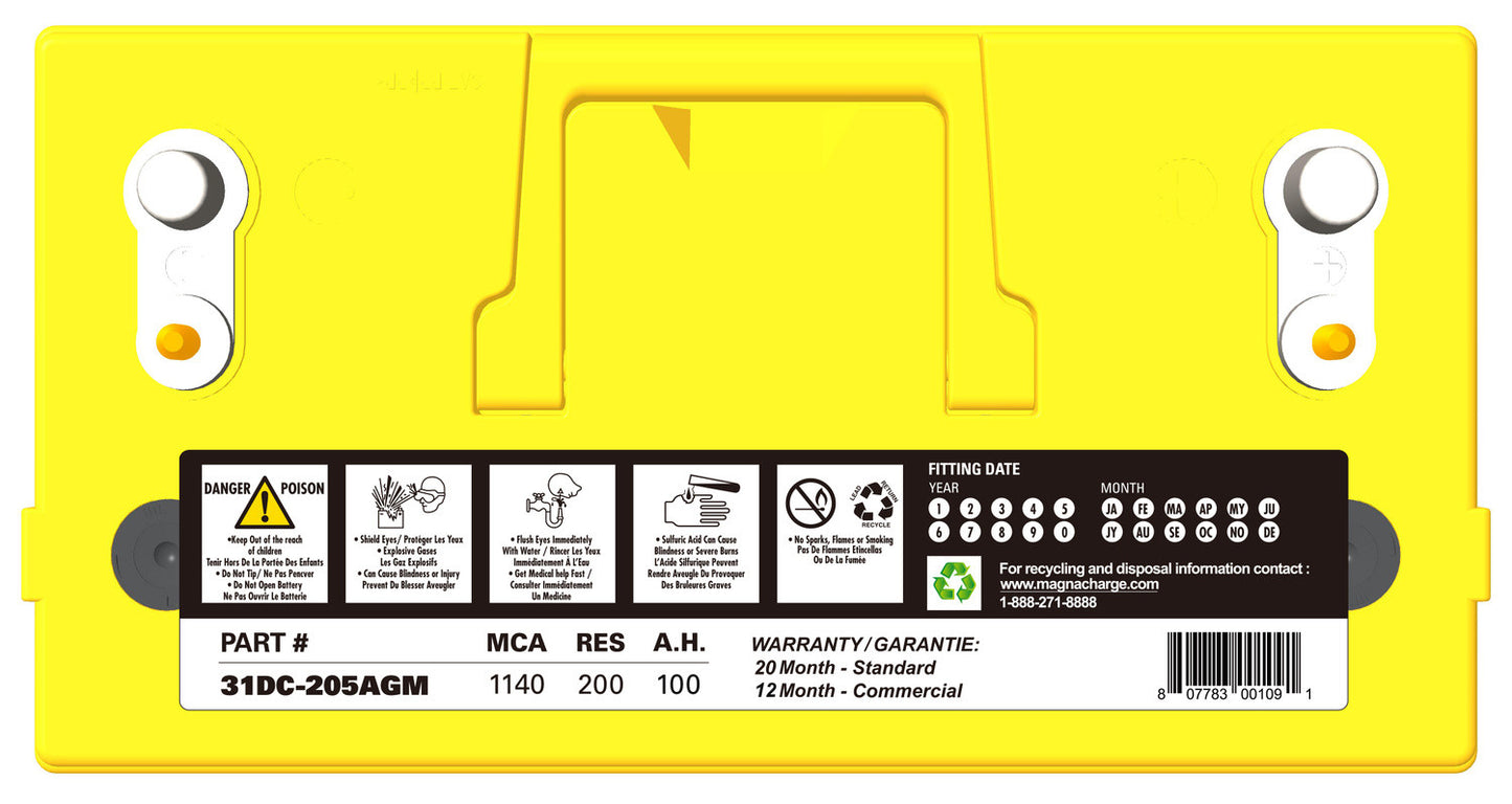 AGM DC Series-12 Volt Deep Cycle