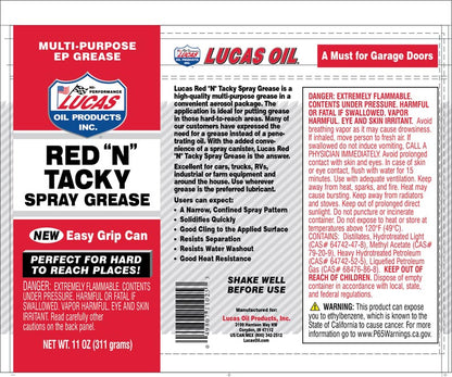 Lucas - Red "N" Tacky Spray Grease 311 g