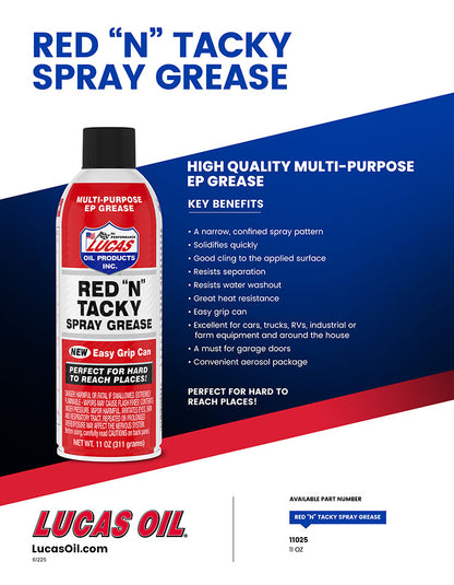 Lucas - Red "N" Tacky Spray Grease 311 g