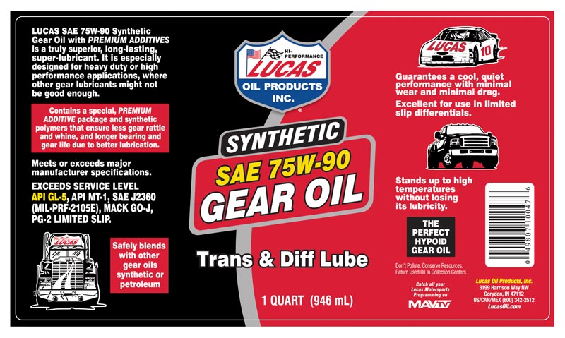 Lucas - Synthetic Gear Oil