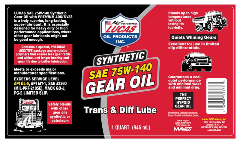 Lucas - Synthetic Gear Oil