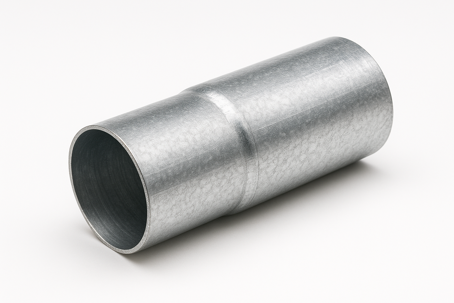 Galvanized Muffler Adaptor 2 1/4" I.D. x 2 1/4" I.D.